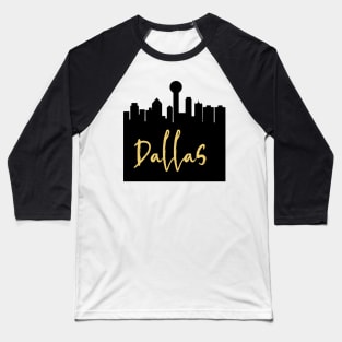 DALLAS TEXAS DESIGNER SILHOUETTE SKYLINE ART Baseball T-Shirt